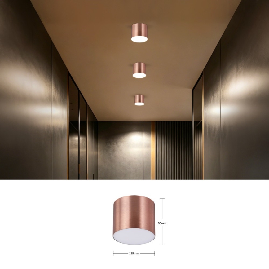 Immax NEO 07319L - Plafonnier LED dimmable RONDATE LED/18W/230V Ø 11,5 cm Wi-Fi Tuya or rose