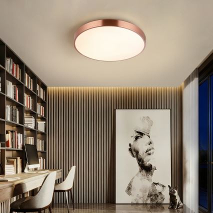 Immax NEO 07321L - dimmbare LED-Deckenleuchte NEO LITE SEMPLICI LED/36W/230V Ø 40 cm kupferfarben + Fernbedienung