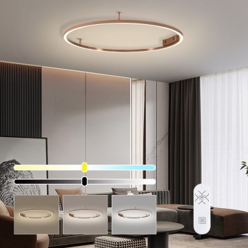 Immax NEO 07326-80C - Plafoniera LED dimmerabile FINO LED/55W/230V 80 cm Tuya oro rosa + telecomando