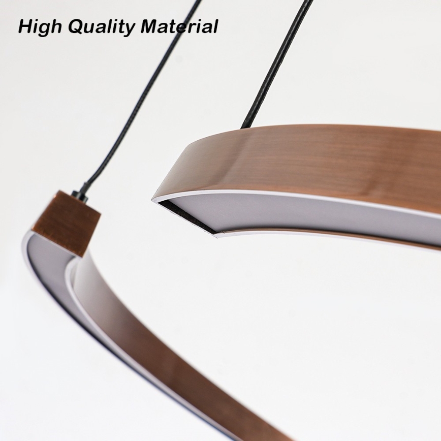 Immax NEO 07328L - FINO LED-dimmbare Pendelleuchte an Kabel LED/72W/230V 120 cm Roségold Tuya + Fernbedienung