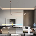 Immax NEO 07328L - FINO LED-dimmbare Pendelleuchte an Kabel LED/72W/230V 120 cm Roségold Tuya + Fernbedienung
