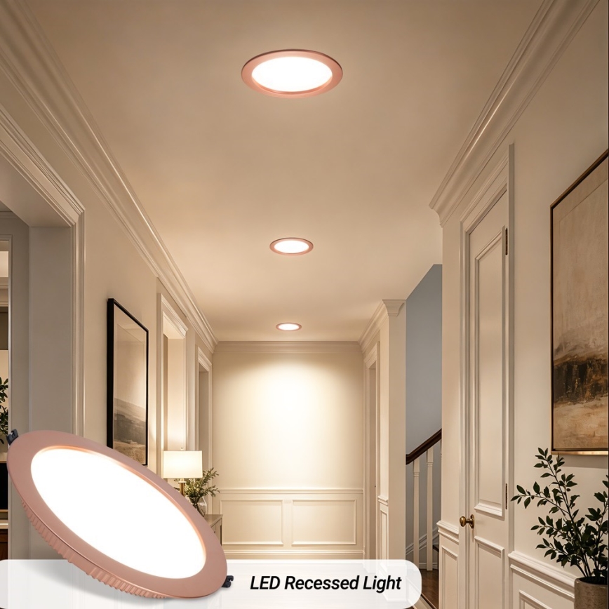 Immax NEO 07331L - LED dimmbares Einbau-Downlight LED/36W/230V Wi-Fi Tuya Ø 23 cm Roségold
