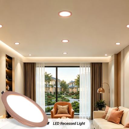 Immax NEO 07331L - LED dimmbares Einbau-Downlight LED/36W/230V Wi-Fi Tuya Ø 23 cm Roségold