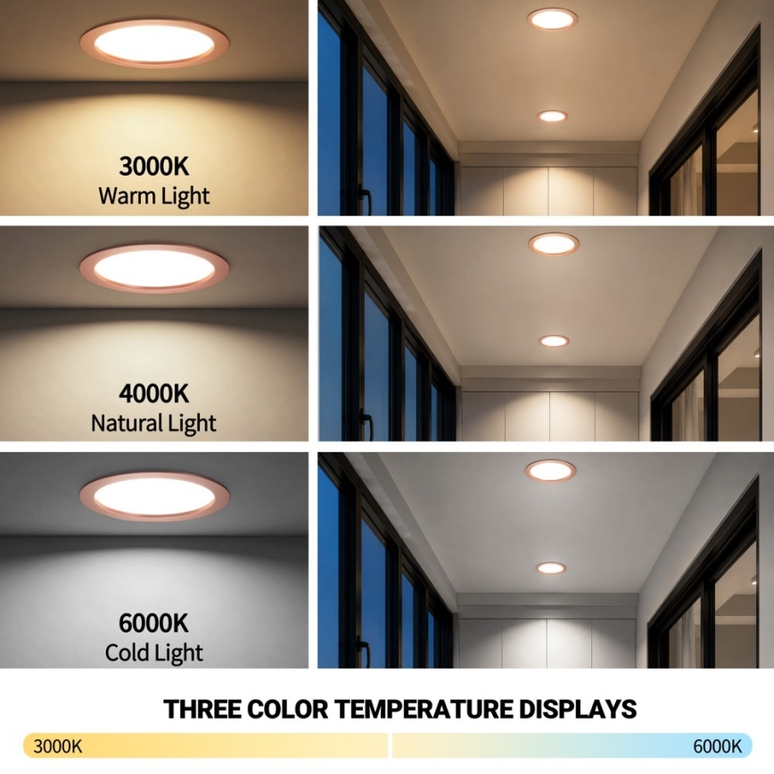 Immax NEO 07331L - LED dimmbares Einbau-Downlight LED/36W/230V Wi-Fi Tuya Ø 23 cm Roségold