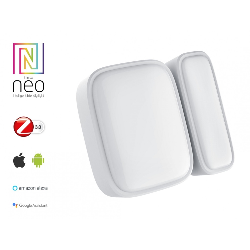 Immax NEO 07511L - SET 2x Sensore magnetico per porte e finestre SMART Zigbee Tuya