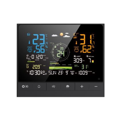 Immax NEO 07528L - Stazione meteorologica professionale 7 in 1 NEO LITE SMART 5V/2xAAA + 3xAA