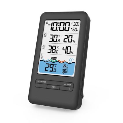 Immax NEO 07529L - Sensore intelligente di temperatura della piscina +2x sensore di temperatura e umidità interna Wi-Fi Tuya