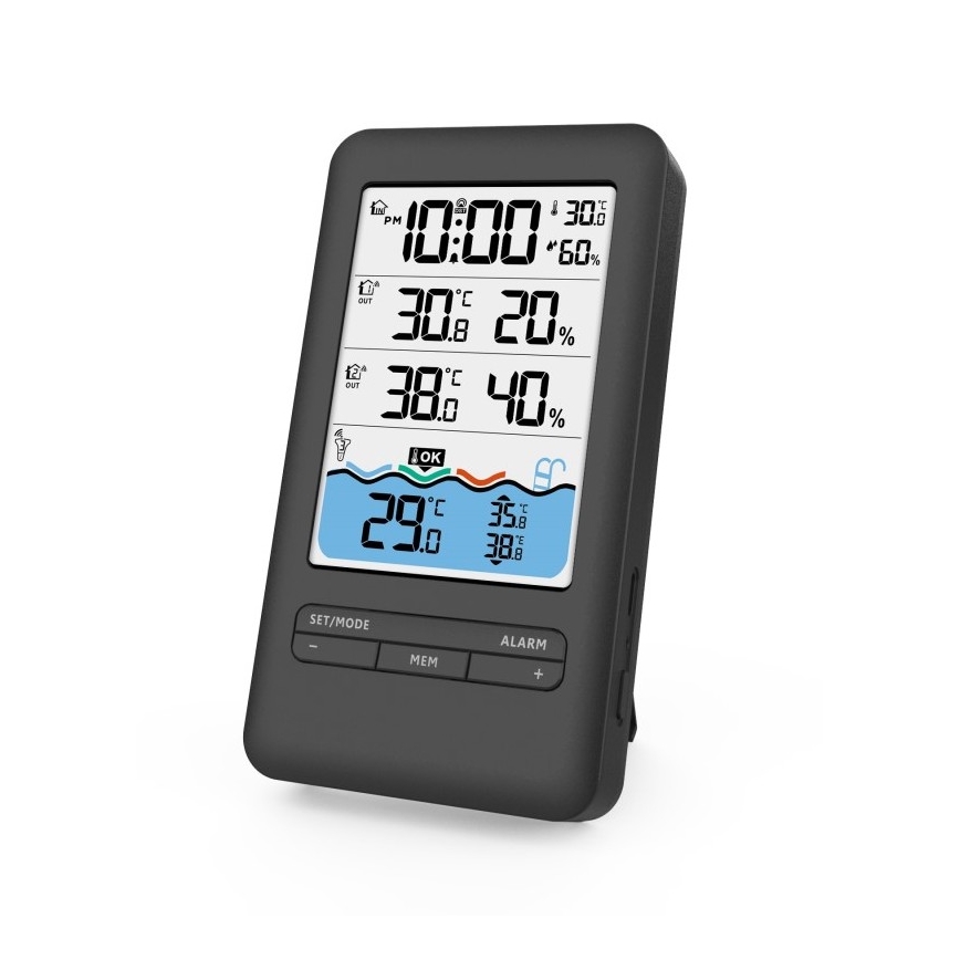 Immax NEO 07529L - Sonde de température de piscine connectée +2x sonde de température et d'humidité intérieure Wi-Fi Tuya
