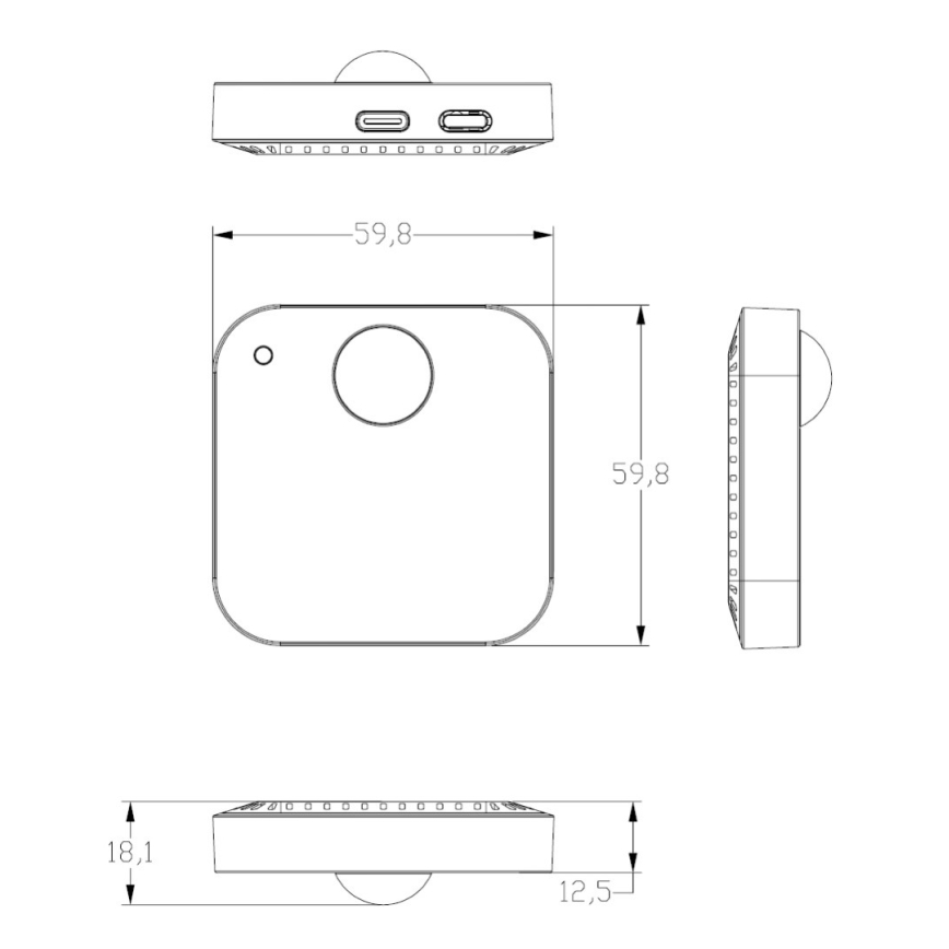Immax NEO 07530L - Intelligenter PIR-, Präsenz- und Lichtsensor USB/5V
