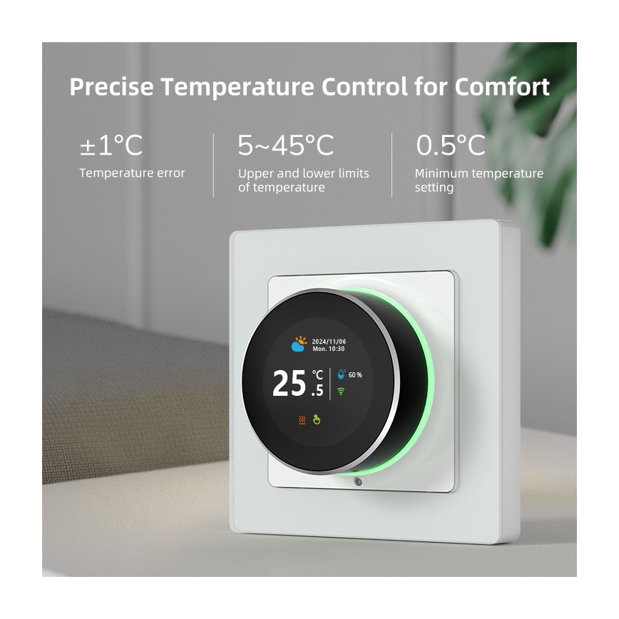 Immax NEO 07534L - Termostato per riscaldamento a pavimento SMART 230V/3A Wi-Fi Tuya