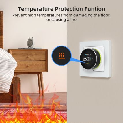 Immax NEO 07534L - Termostato per riscaldamento a pavimento SMART 230V/3A Wi-Fi Tuya
