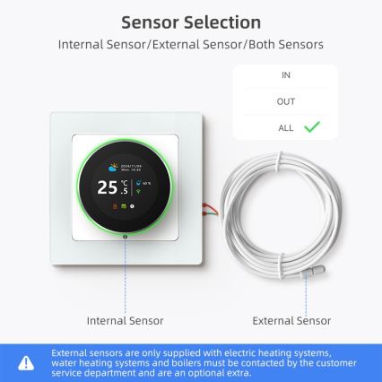 Immax NEO 07534L - Termostato per riscaldamento a pavimento SMART 230V/3A Wi-Fi Tuya