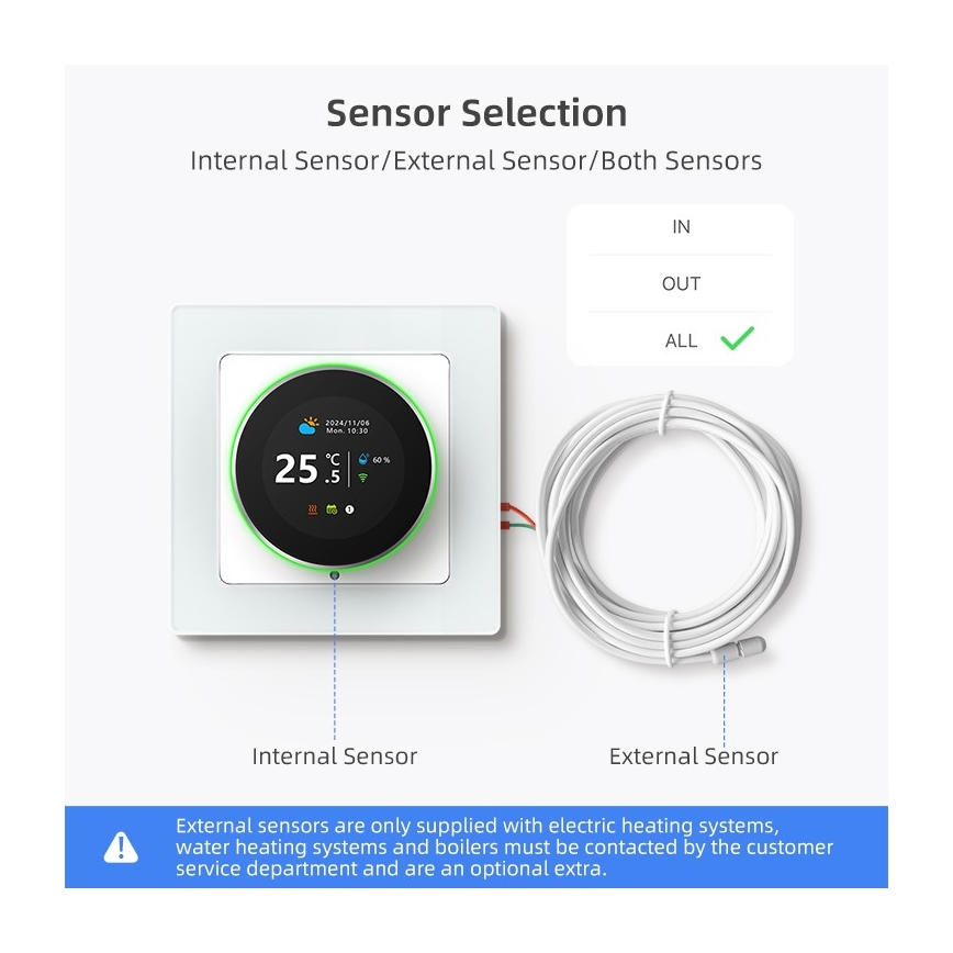 Immax NEO 07534L - Termostato per riscaldamento a pavimento SMART 230V/3A Wi-Fi Tuya