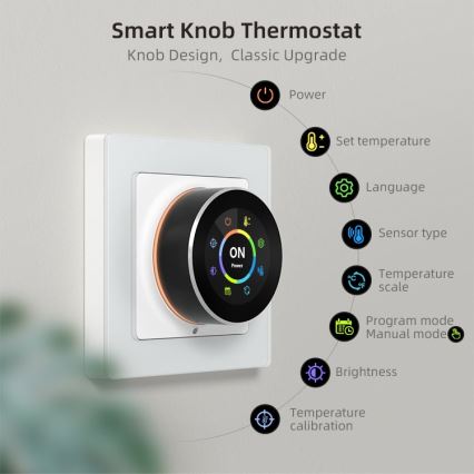 Immax NEO 07534L - Termostato per riscaldamento a pavimento SMART 230V/3A Wi-Fi Tuya