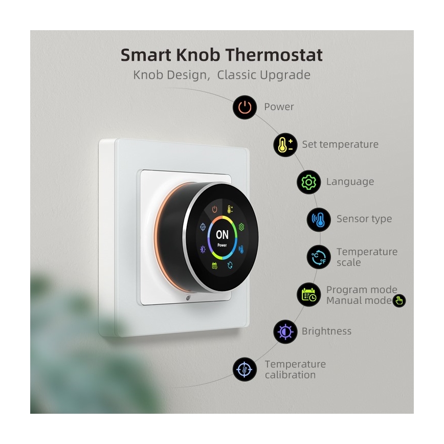 Immax NEO 07534L - Termostato per riscaldamento a pavimento SMART 230V/3A Wi-Fi Tuya