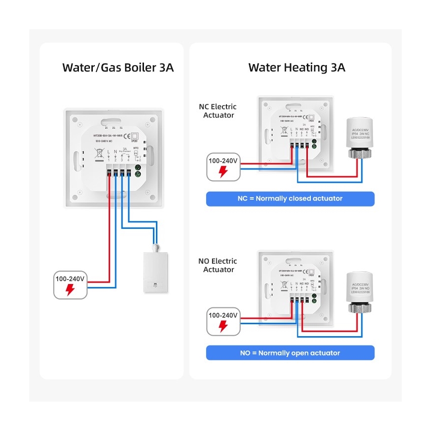 Immax NEO 07534L - Termostato per riscaldamento a pavimento SMART 230V/3A Wi-Fi Tuya