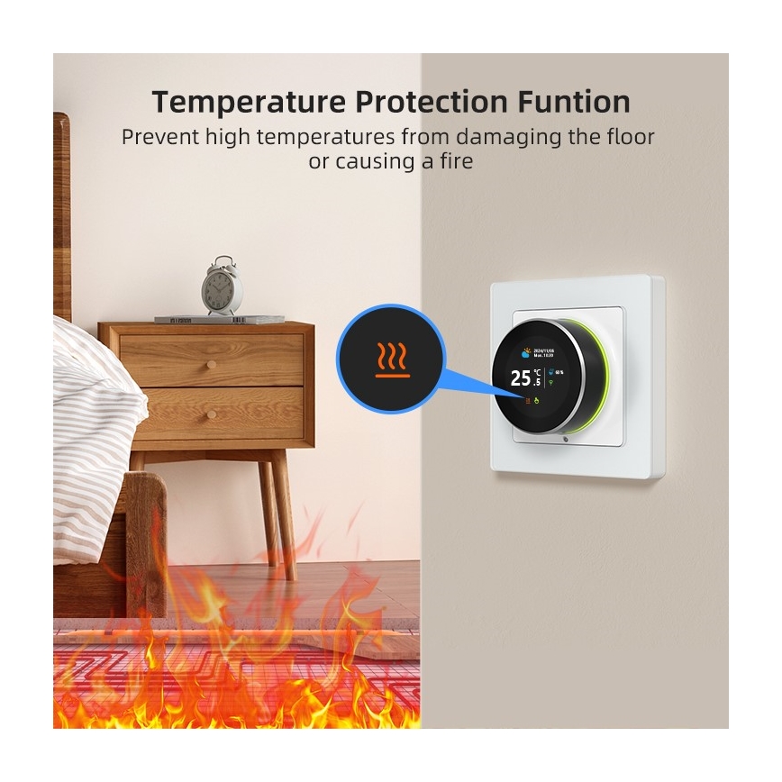 Immax NEO 07535L - Thermostat SMART pour chauffage au sol électrique 230V/16A Wi-Fi Tuya