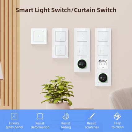 Immax NEO 07539L - 2-Tasten-Smart-Schalter 230 V Wi‑Fi (Tuya)