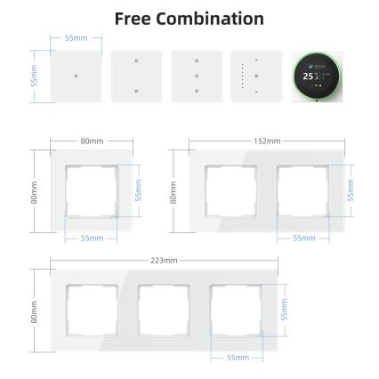 Immax NEO 07539L - 2-Tasten-Smart-Schalter 230 V Wi‑Fi (Tuya)
