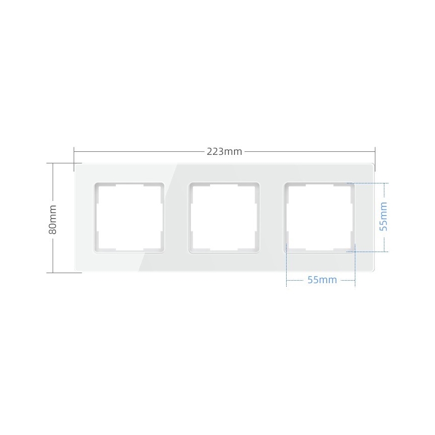 Immax NEO 07542L - Cadre 3Z pour interrupteurs, prises et thermostats