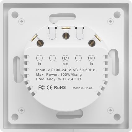 Immax NEO 07549L - Interrupteur intelligent 1 bouton 230 V compatible Tuya