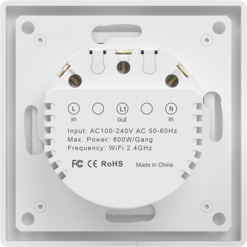 Immax NEO 07549L - Interrupteur intelligent 1 bouton 230 V compatible Tuya