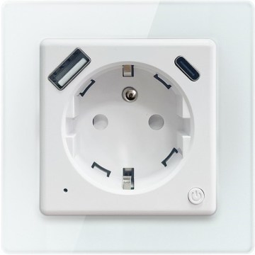 Immax NEO 07553L - Presa intelligente E 16A/230V + 1xUSB-A+1xUSB C PD 20W Tuya