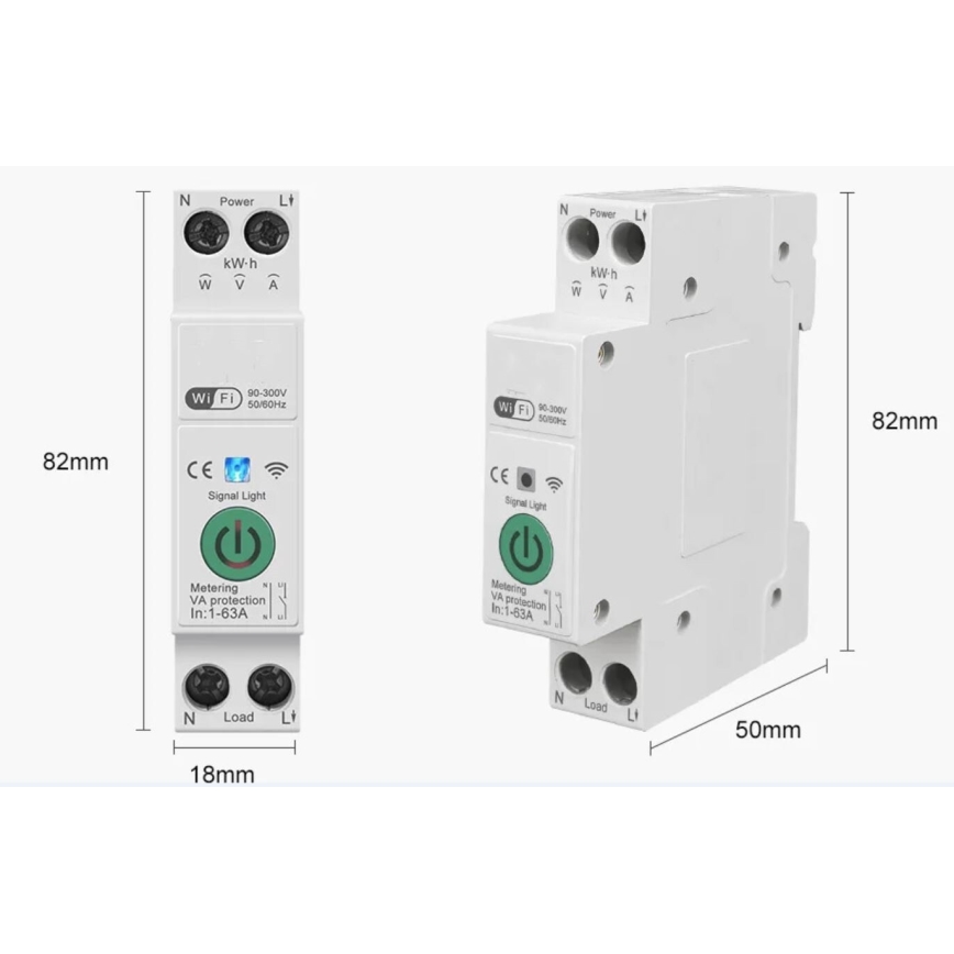 Immax NEO 07574L - Disjoncteur connecté monophase 1-63A Wi-Fi Tuya