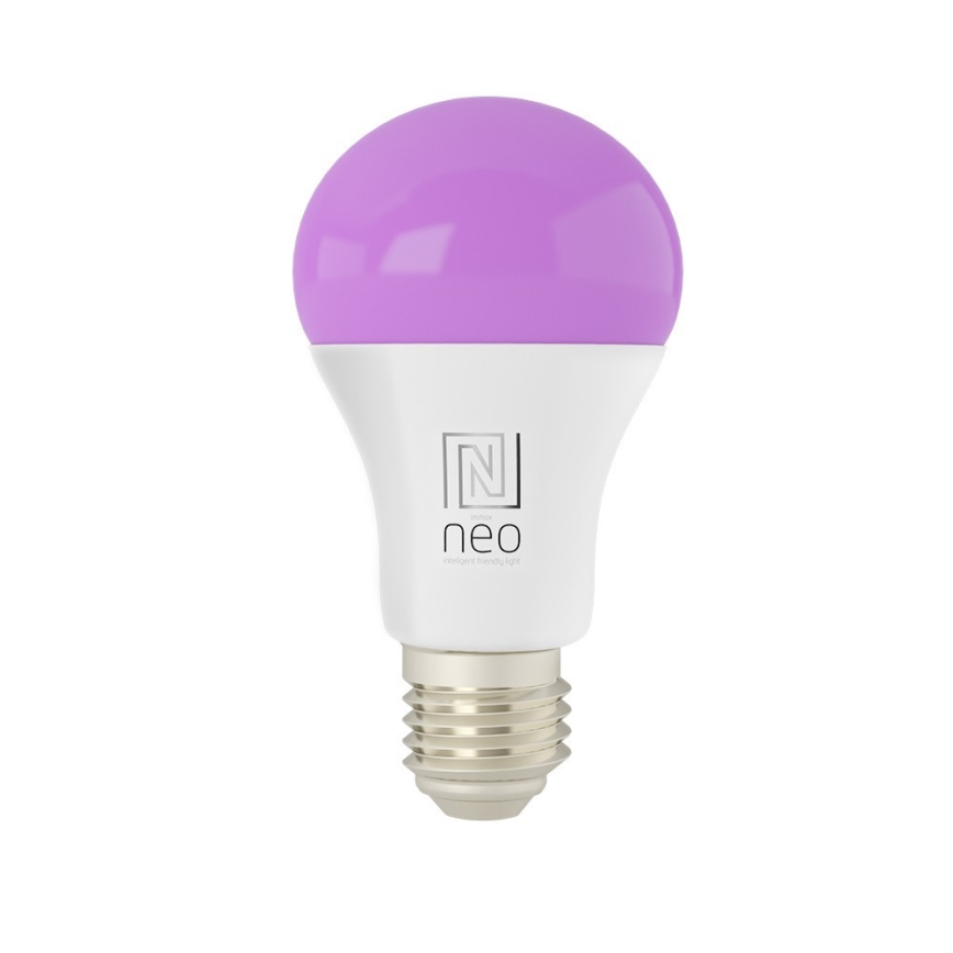 Immax NEO 07712L - LED RGB+CCT Lampadina dimmerabile NEO LITE Smart E27/9W/230V Wi-Fi Tuya 2200 - 6500K