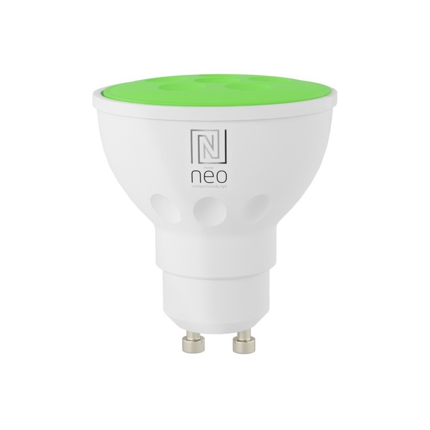 Immax NEO 07724CDO - Confezione da 3 lampadine LED RGB+CCT dimmerabili GU10/4,8W/230V 2700-6500K Wi-Fi Tuya + telecomando