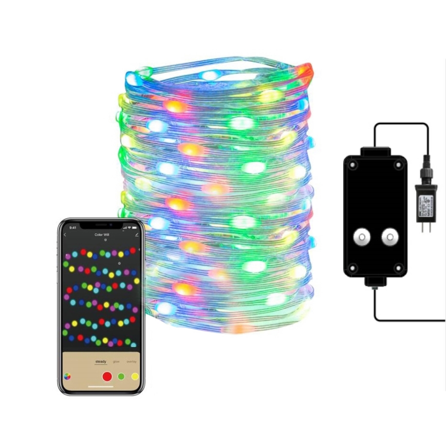 Immax NEO 07735L - Ruban extérieur LED RVB à intensité variable NEO LITE LED/7,2W/230V 10 m IP44 Wi-Fi Tuya