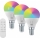 Immax NEO 07745CDO - Lot de 3 ampoules LED RGB+CCT dimmables E14/6W/230V Tuya Wi-Fi + télécommande