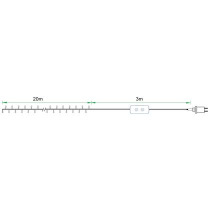 Immax NEO 07749L - Guirlande extérieure LED à intensité variable NEO LITE 200xLED/8 fonctions 23m 2700-6500K IP44 Wi-Fi Tuya