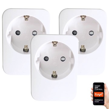 Immax NEO 07761C - 3er-Set intelligente Steckdose NEO LITE 3680W/230V/16A Wi‑Fi Tuya SCHUKO