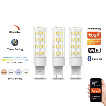 Immax NEO 07763C - SET 3x Lampadina LED dimmerabile NEO LITE G9/4W/230V 2700-6500K Wi-Fi Tuya