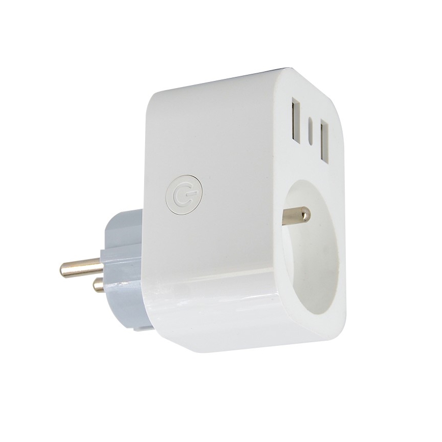 Immax NEO 07772L - Presa intelligente splitter 16A/230V + 2xUSB+1xUSB C Wi-Fi Tuya