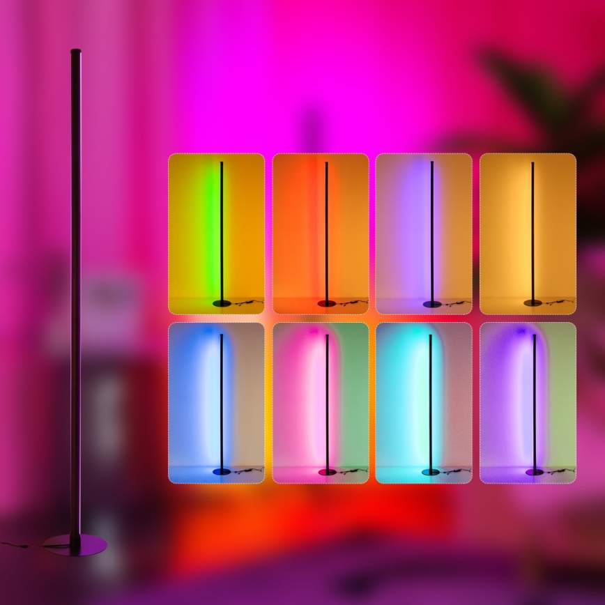 Immax NEO 07776L - Lampada da terra dimmerabile LED RGB AMBIENTE LED/12W/230V Wi-Fi Tuya + telecomando