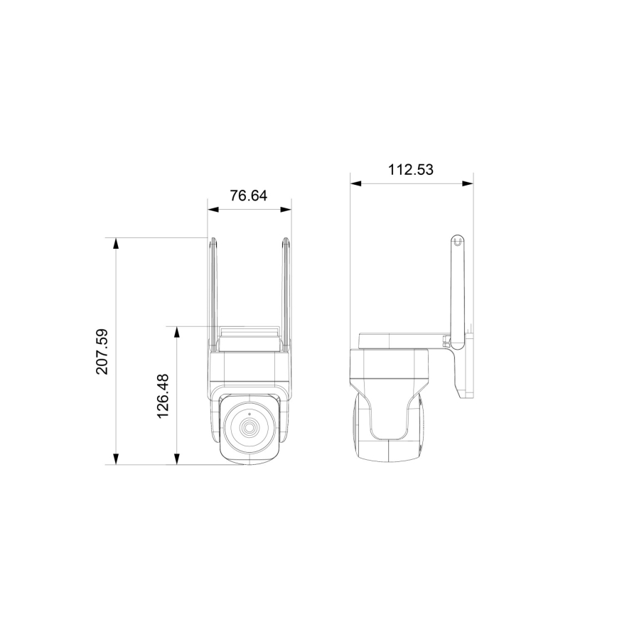 Immax NEO 07793L - Caméra extérieure connectée avec détecteur CUBE 4MP 5V IP65 Wi-Fi Tuya
