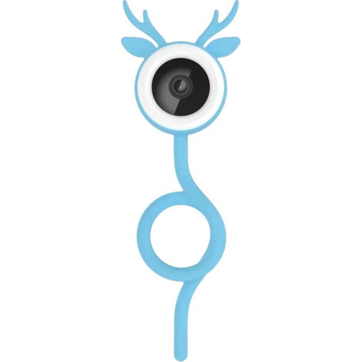 Immax NEO 07797L - Babyphone connecté et rechargeable 5V Wi-Fi Tuya bleu