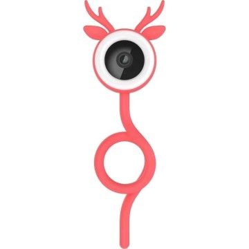 Immax NEO 07798L - Baby monitor intelligente ricaricabile 5V Wi-Fi Tuya rosa