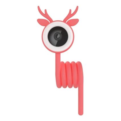 Immax NEO 07798L - Babyphone connecté et rechargeable 5V Wi-Fi Tuya rose