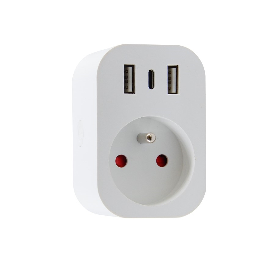 Immax NEO 07799L - Intelligente Steckdosenleiste 16A/230V + 2×USB + 1×USB‑C, Wi‑Fi (Tuya)
