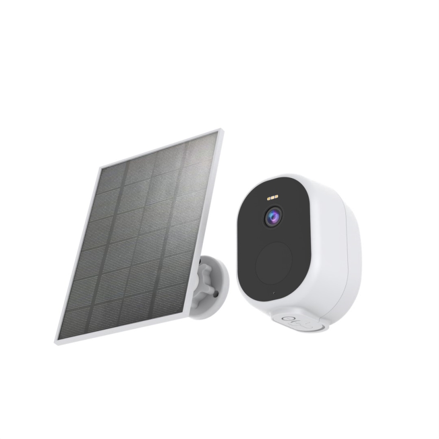 Immax NEO 07802L - Telecamera solare intelligente da esterno con sensore BARREL 5000 mAh Wi-Fi Tuya IP65