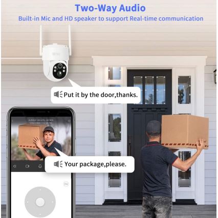 Immax NEO 07804L - Telecamera solare intelligente per esterni con sensore 9000 mAh Wi-Fi Tuya IP65