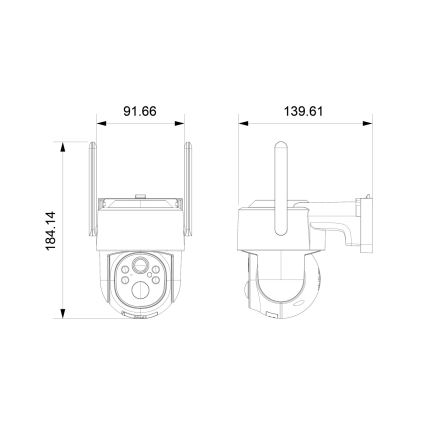 Immax NEO 07804L - Telecamera solare intelligente per esterni con sensore 9000 mAh Wi-Fi Tuya IP65