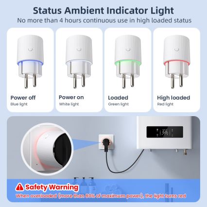 Immax NEO 07812L - Prise intelligente type E 3500 W Tuya Wi-Fi