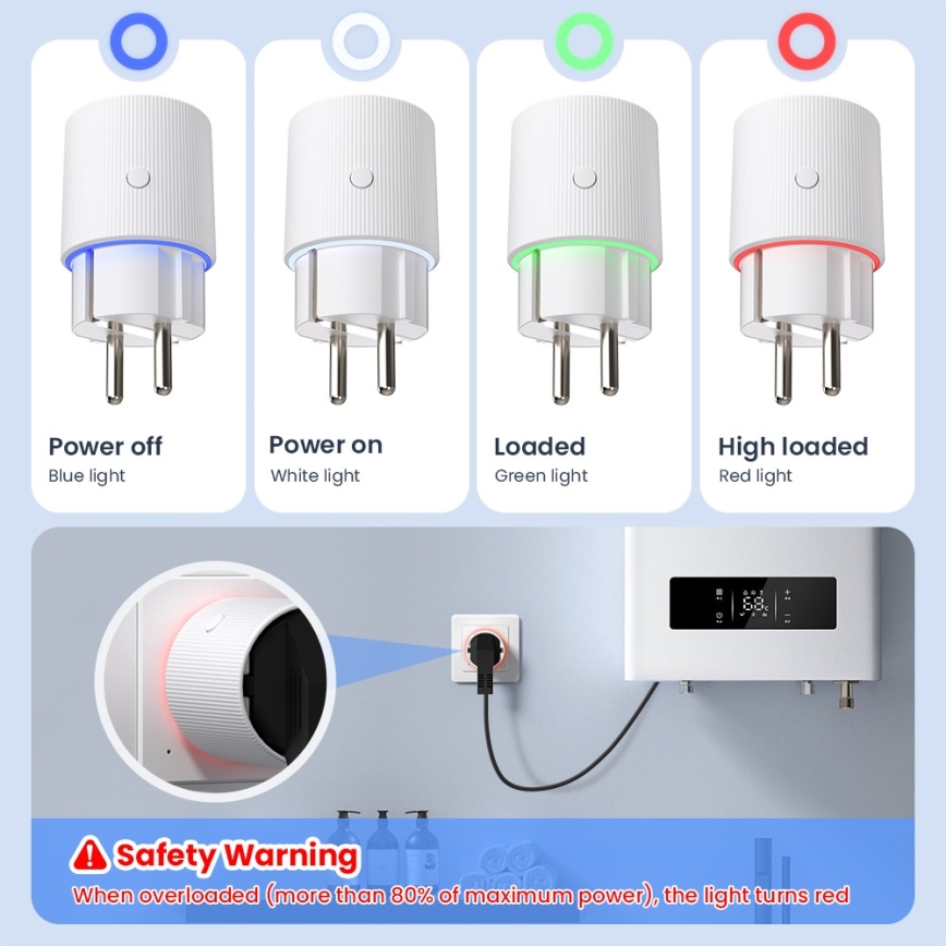Immax NEO 07813L - Prise intelligente F 3500W Tuya Wi-Fi