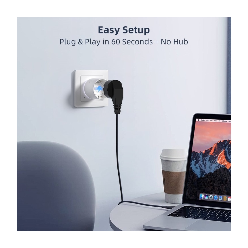 Immax NEO 07813L - Prise intelligente F 3500W Tuya Wi-Fi