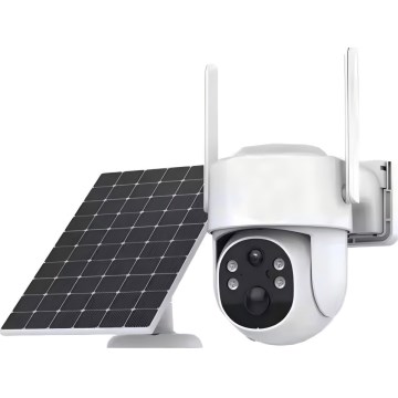 Immax NEO 07820L - Caméra solaire extérieure intelligente avec détecteur, batterie 6000 mAh, indice de protection IP65, compatible Tuya