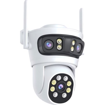 Immax NEO 07823L - Intelligente Außenkamera mit 2MP+2MP+2MP-Sensor, 5 V, Tuya Wi‑Fi